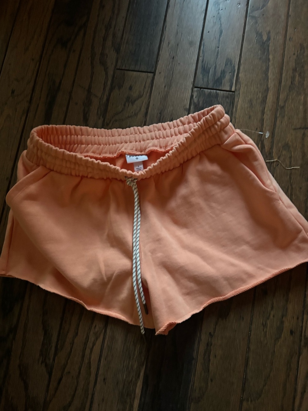 PARKE Peach Pull‑On Athletic Shorts with Drawstrings